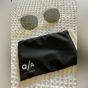 Quay Australia Transparent Sunglasses with Black Case